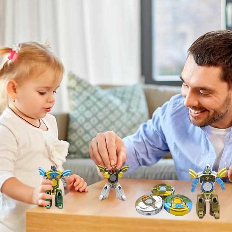 1-20PCS Novelty Fidget Spinner Transformable Robot Toy for Kids Stress Relief Sensory Relaxation Party Favor Gift