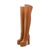 Elastic Women's Over the High Knee Boots Platform Sexy Winter Thigh High Boot Pink Black Green Red  Long Party Shoes Ladies