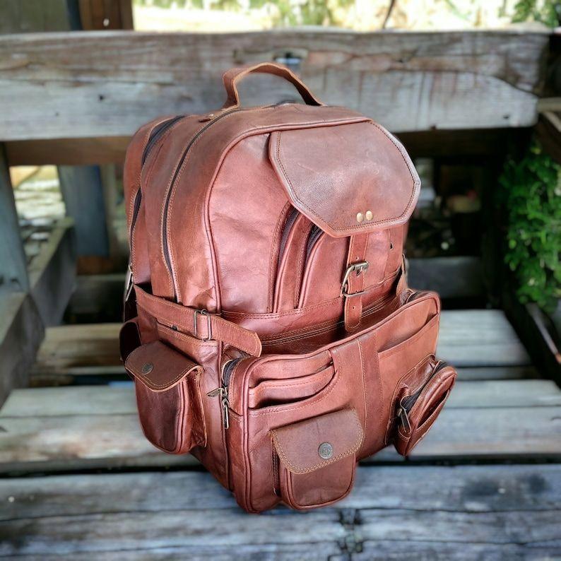 Leather Backpack Men, Traveling Bag, Backpack Leather Laptop Unisex Traveling Bag School Bag