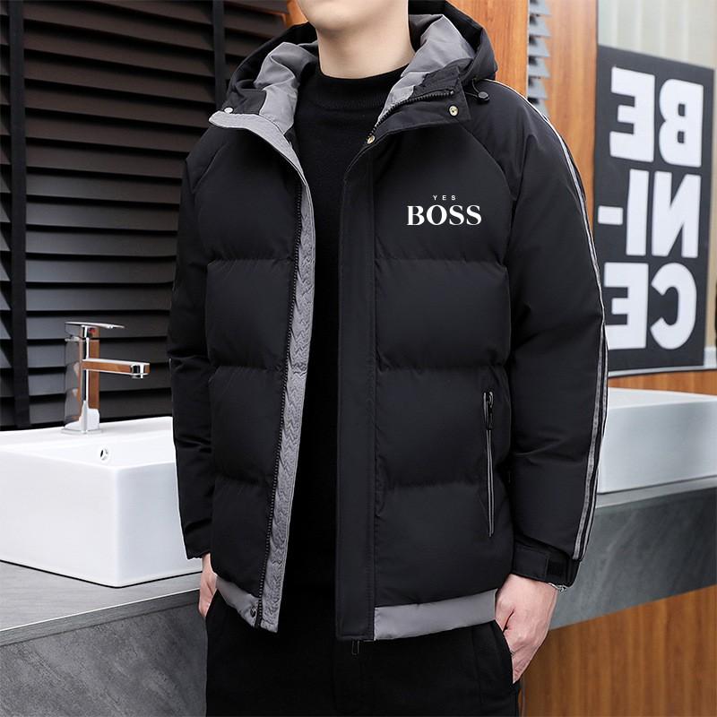 Outdoor Leisure Men's Clothes Winter Medium and Long Section Cotton Clothing Large Size Down Jacket