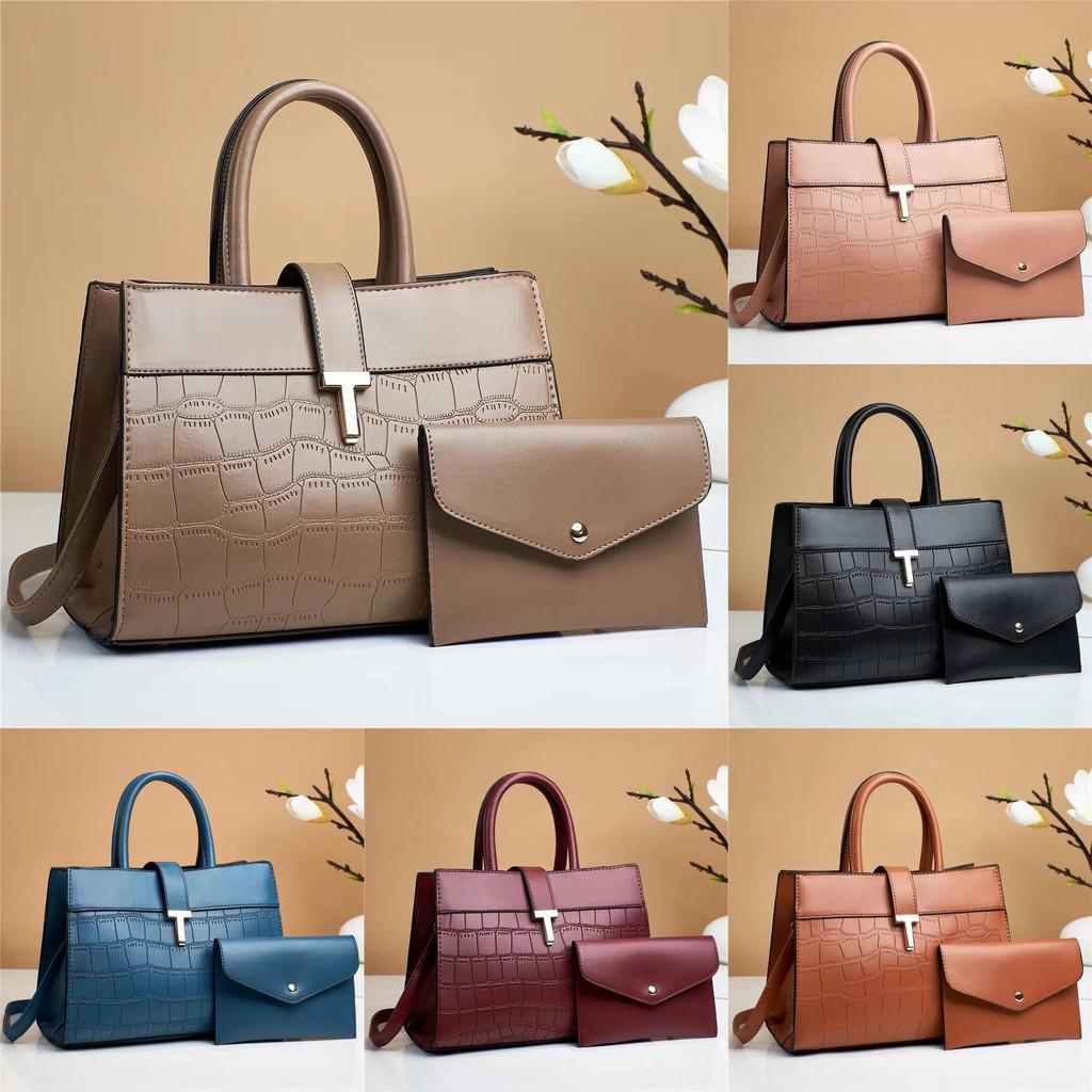 Color Solid Classic Women Shoulder Bag Soft Structure Versatile Travel Design