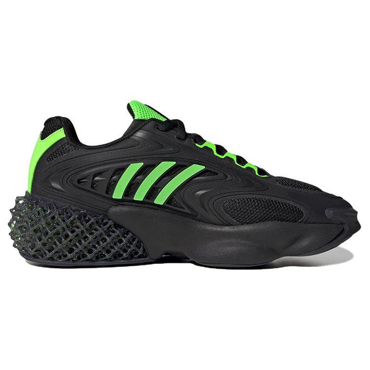 Adidas Originals 4D Krazed Mesh TPU Trendy Cool Slip-Resistant Durable Low-Top Lifestyle Casual Shoes Unisex sneaker Black Green H05961