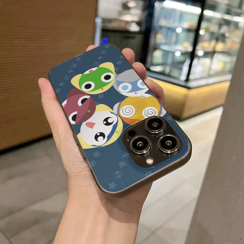Keroro Frog Cool Gunsou Sergeant Phone Case For IPhone 17 16 15 14 Plus 11 12 13 Pro Max Shockproof Protection Soft Back Cover