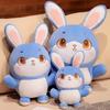 New Cute Blue and Blue Rabbit Doll Plush Toy Cute Rabbit Doll Housewarming Ornament for Girlfriend