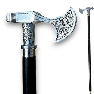 Handmade Rosewood Walking Cane Axe  Victorian Style, Foldable