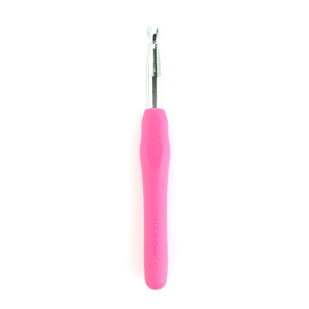 2.0-10mm Multicolor Ergonomic Handle Craft Tools Knitting Needles Crochet Hook Weave Yarn Aluminum