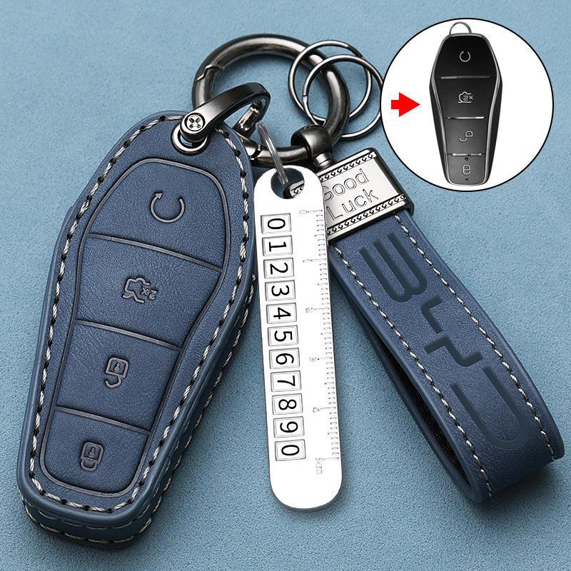 High-End Car Key Cover for BYD Models: Han, Yuan Plus, Dolphin, Tang DMI, Song Max, Destroyer 05, Seagull