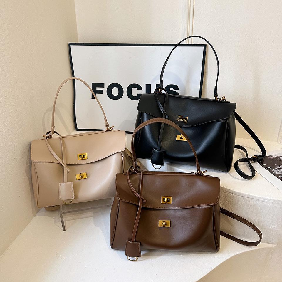 Geantă de mână tote crossbody de damă 2025 Retro cu suprafață din piele întoarsă toamnă/iarnă