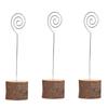 10pcs Place Card Holders Fashionable Simple Secure Fix Cute Table Number Holder with Wooden Base for Office Anniversary