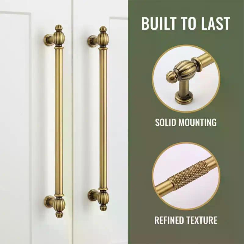 French-style Vintage Brass Handles For Wardrobe Doors Drawers Cabinets Shoe Cabinets And Furniture In Antique Bronze Color