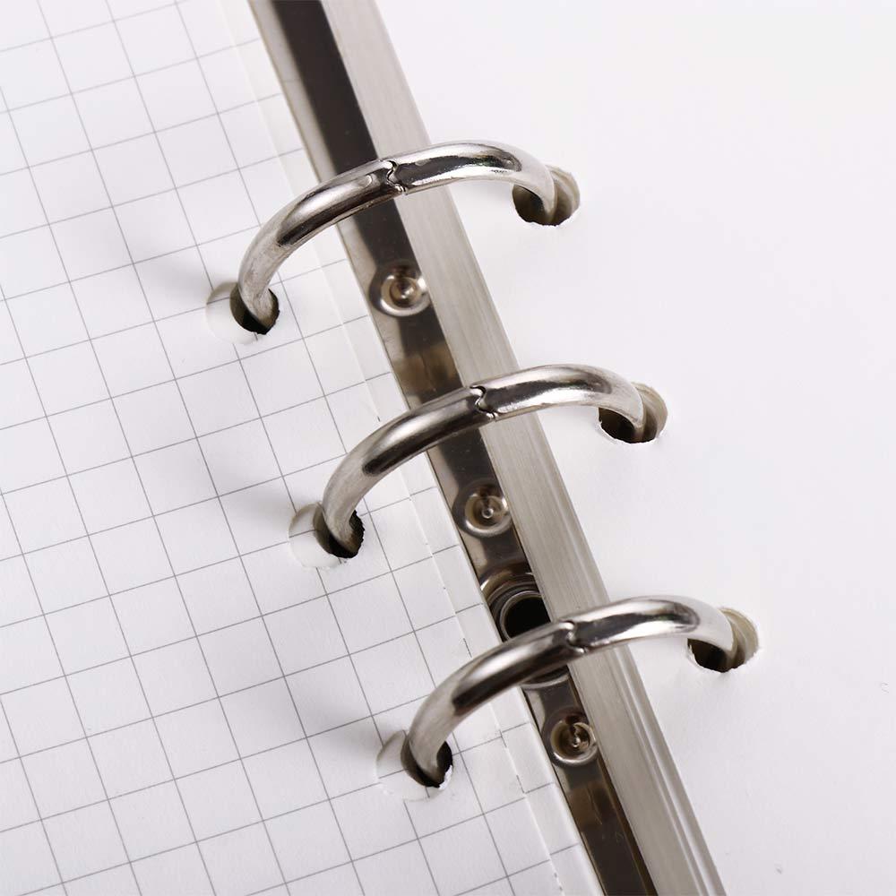 School Agenda Folder Transparent Plastic Notebook Binder Planner Loose Leaf Ring