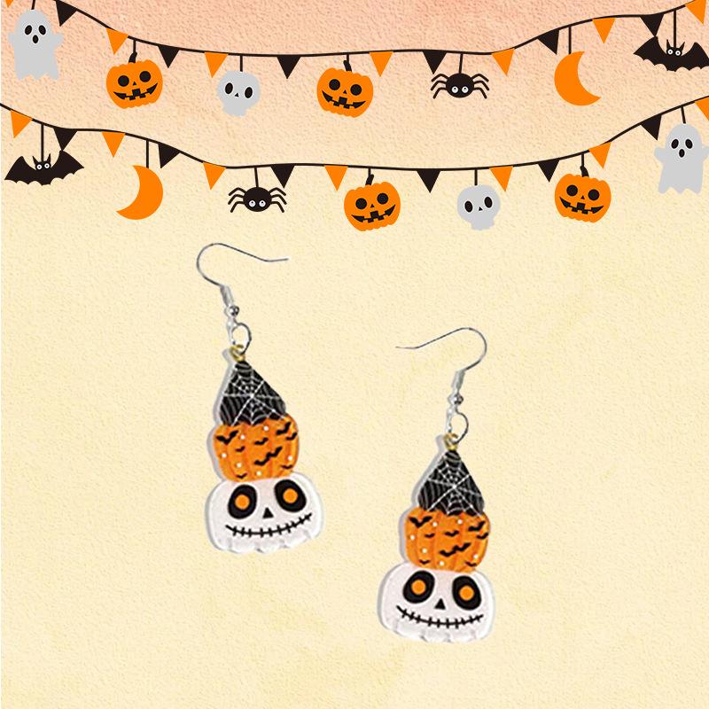 Glitter Board Ghost Pumpkin Acrylic Earrings Earrings Pendant Girl