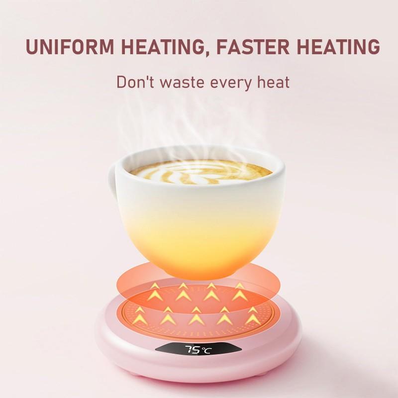 Coffee Mug Warmer 20W USB Constant Temperature Coaster with 3 Temperature Settings and Auto Shut Off for Coffee,Tea,Milk,Cocoa,Home or Office Use