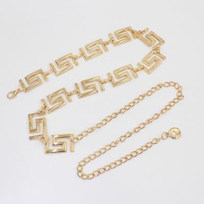 Metal Geometric Waist Chain Adjustable Belt Body Chain Jewelry For Women Shirt Dress Decorative Waist Chain