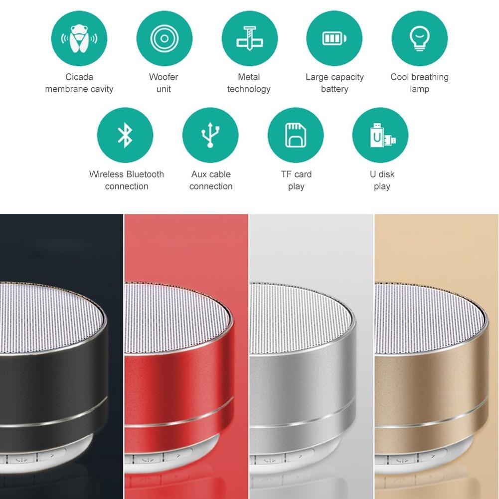 A10 Portable Bluetooth Speaker Music Stereo Surround Mini USB Outdoor Subwoofer Speaker Audio Player Speaker Mic Support SD Card