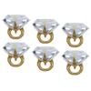 6 Pcs Diamond Ring Balloon Aluminum Foil Spherical Diamond Ring Balloons Bridal Shower Wedding