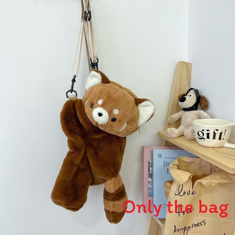 Panda Little Plush Bag Doll With Earphones Raccoon Crossbody Bag Present Gift