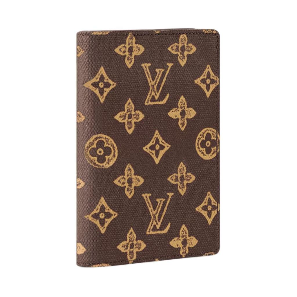 LOUIS VUITTON Monogram 130 Coated Canvas Passport Holder Women's Ebony M27612