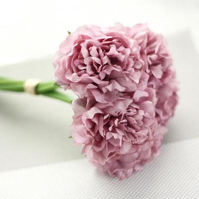 5Pcs Faux Flower Vivid Multipurpose Decorative Silk Cloth Peony Flower for Birthday