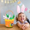 Cartoon Rabbit Egg Basket Colorful Chicken Egg Hunt Basket Easter Felt Basket  Children Gifts