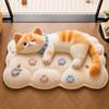 Non-Slip Cat  Area Rug 2D Cartoon Carpet Soft Home Decor Carpet  Living Rooms