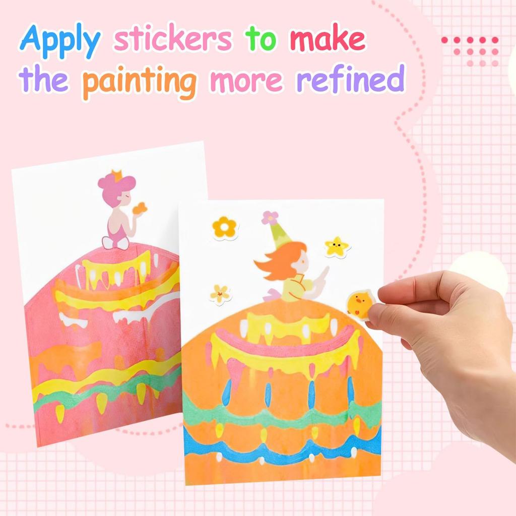 Magic Rainbow Scratch Paper Art Set Multifunctional DIY Postcards Scratch Arts Fun Craft Bookmarks Paper Party Favors