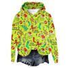 Women's Hooded Long Sleeve Christmas Printed Flannel Top Hooded Sweatshirt