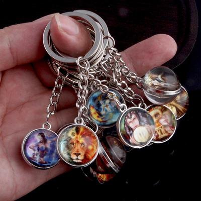 Portachiavi Zaino Dodici Segni Zodiacali - Charms in Acciaio Inossidabile Capricorno, Pesci & Leone