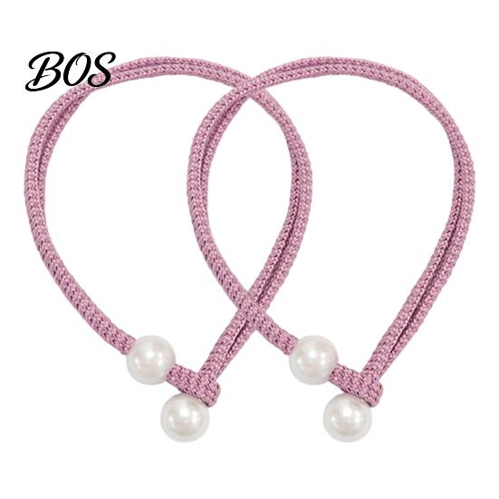 Decorative Curtain Tiebacks 1 Pair for Drapes, Adjustable Rope Tie Backs, Faux Strong Buckles Pearls Cord Buckle Holder Home Hotel Office Window