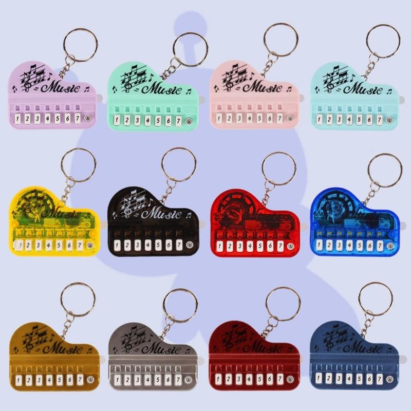 Mini Electronic Keyboard Keychain Pendant Music Toy for Travel and  Gift