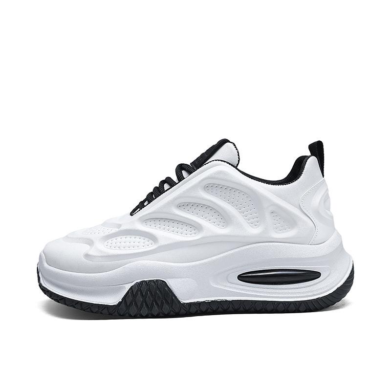 

2025 Мужские Новые Спортивные Туфли на Мягкой Подошве на Платформе Модные Универсальные Повседневные Туфли Легкие Амортизирующие Кроссовки для Бега 44 белый