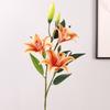 Indoor home furnishing hotel fake flower ornament wedding, simulated 6-head perfume lily flower