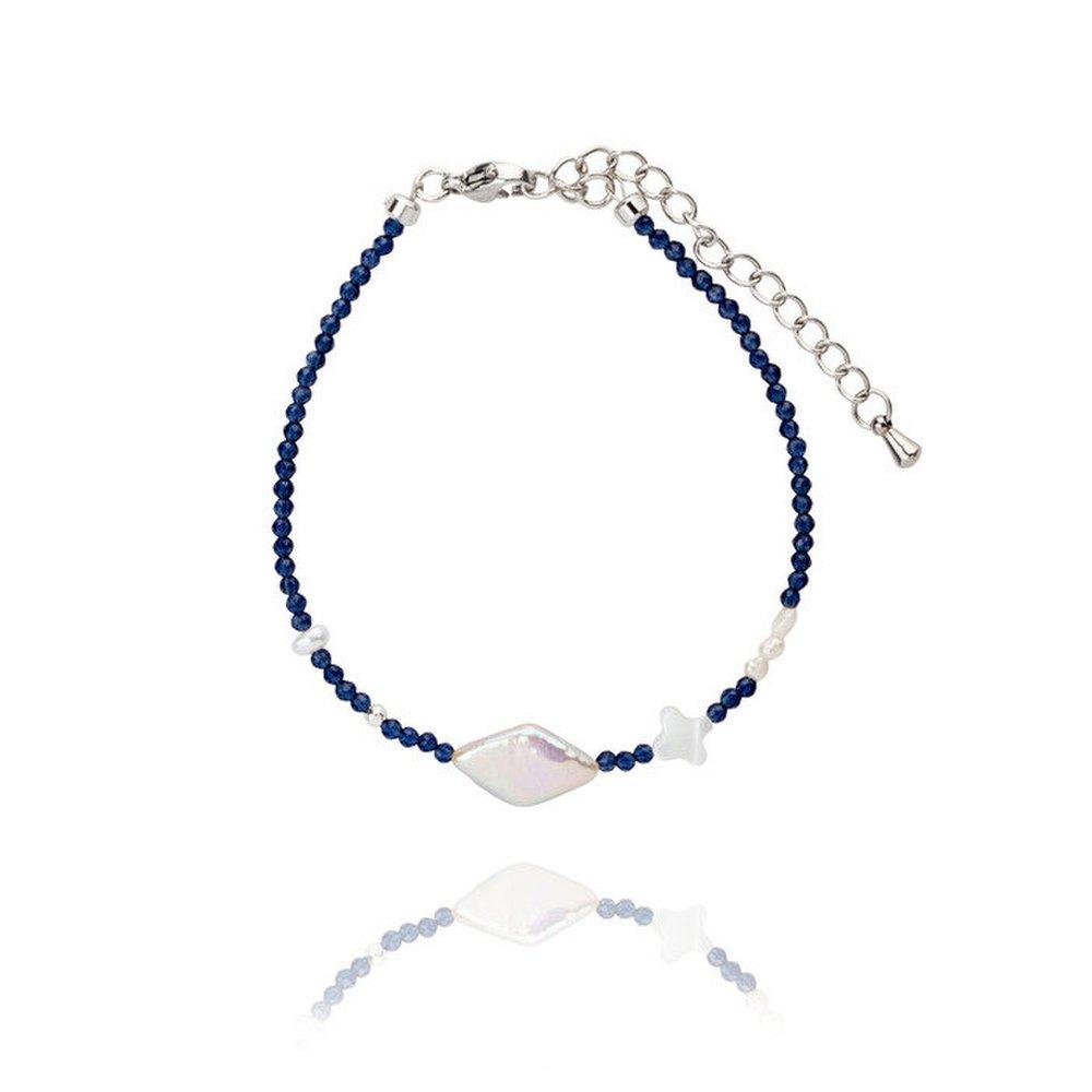 

Сапфіровий Шпінель Огранування Діамант Перли Кристал Браслет