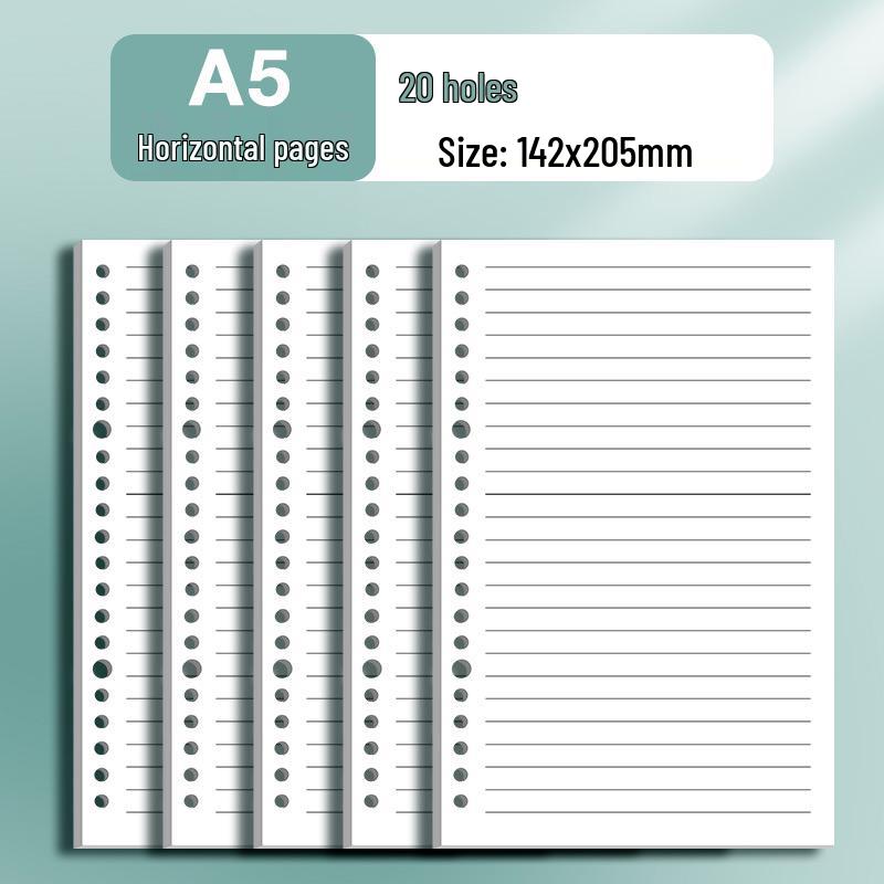 Thickened Loose-Leaf Refill Paper: B5, A5 Grid, A4 for Notebooks