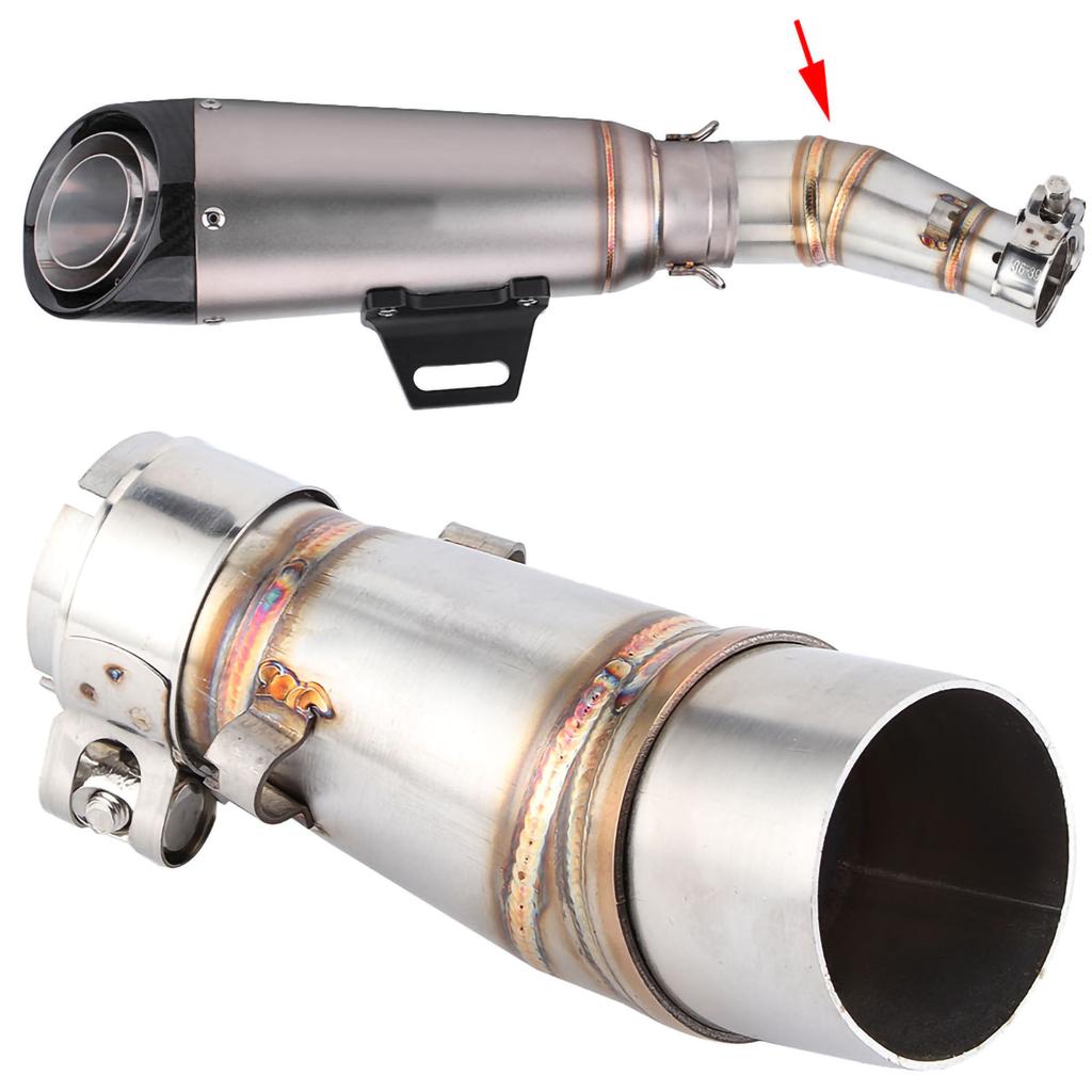 Motorcycle Slip On Exhaust Middle Link Pipe Adapter Connector for Z250 Ninja 250 13‑16