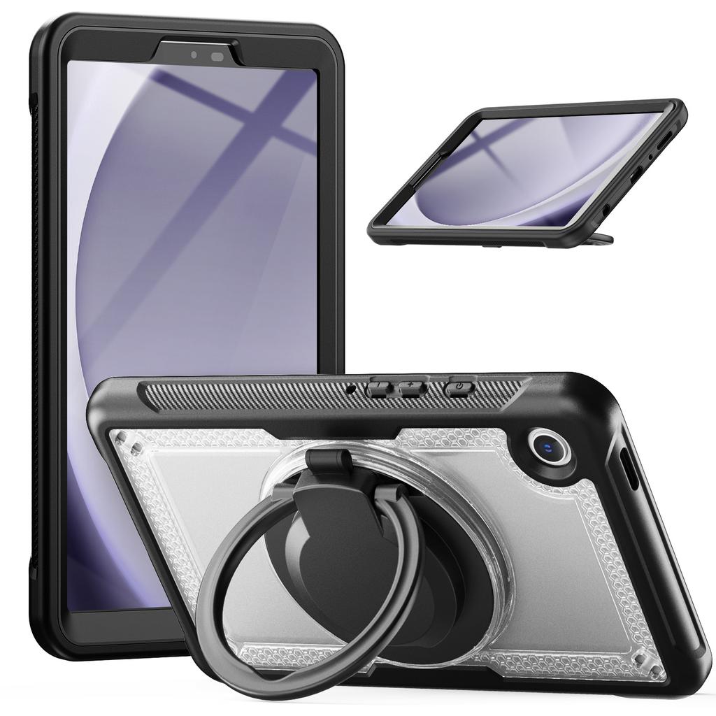 Huse pentru Samsung Galaxy Tab A9 SM-X110/X115/X117 Suport rotativ Carcasă PC+TPU Rezistentă la șocuri pentru tabletă cu curea de umăr