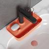 Portable Silicone Sink Drain Rack Splash Proof Kitchen Sink Shelf Organizer Household Storage Box