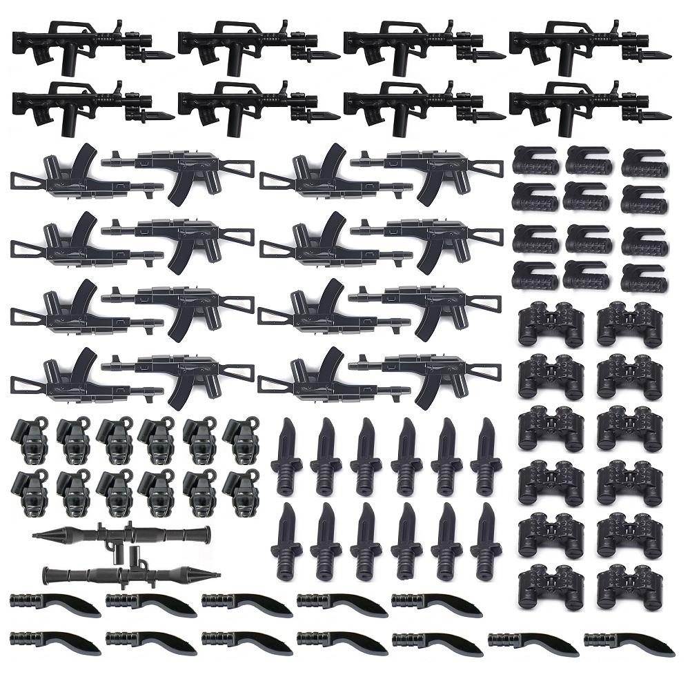 

Военные строительные блоки Совместимые мини-фигурки солдат Оружие Пистолеты Подарки Набор оборудования Аксессуары MOC Мини-кирпичики Игрушка
