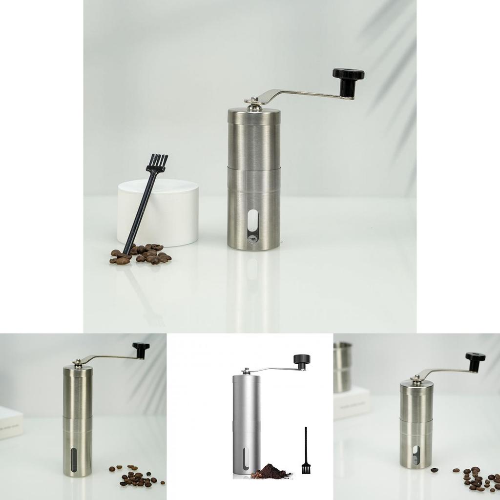 Highquality Stainless Steel Manual Coffee Grinder With Removable Hand Crank For Home Brewing Enthusiasts