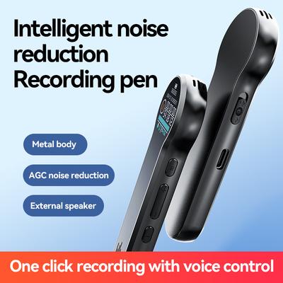 Recording Pen AI Intelligent HD Noise Reduction Voice Controlled MP3 Conference Interview Recorder