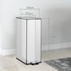 Trash Can 20L, Soft-Close Lid, Deodorant Compartment, Fingerprint-Proof, Stainless Steel, Silver