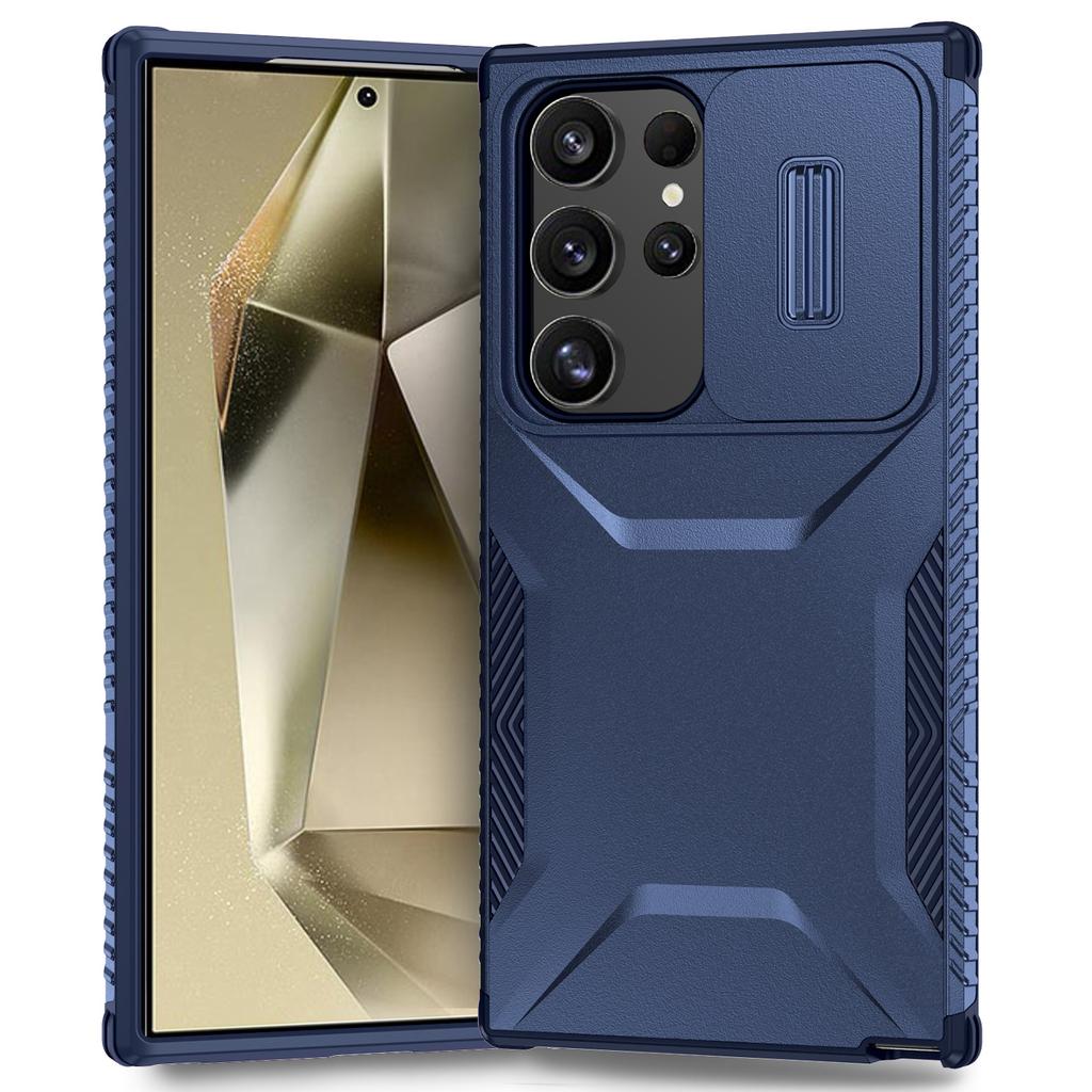 For Samsung Galaxy S24 Ultra Case with Slide Camera Guard PC+TPU Anti-Slip Phone Cover