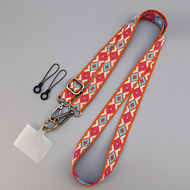 

Retro Crossbody Phone Lanyard Neckband Universal Mobile Phone Case Lanyard Pendant Adjustable Telescopic Anti-loss Long Strap
