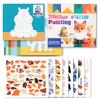 Training Game Paper 3D Geometric Sticker Books Handmade Montessori Diy Paste Material Kit Cartoon Cute Animals Sticker Book Kids