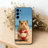 Cute Animal fluffy Hamsters  Phone Case For Samsung S25,S24,S21,S22,S23,S30,Ultra,S20,Plus,Fe,Soft Silicone Black Cover