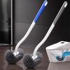 Toilet Brush with Suspension Design Hemisphere Head Extended Handle Suspension Style Toilet Brush Bathroom Cleaning Tool