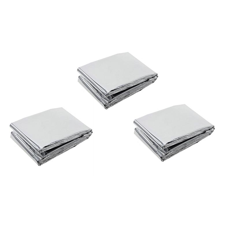 1Pc/2PCS/3PCS/4PCS Reusable Outdoor Emergency Blanket Reusable Insulation Blanket Sun Protection Life-saving Blanket Camping Hunting Essentials