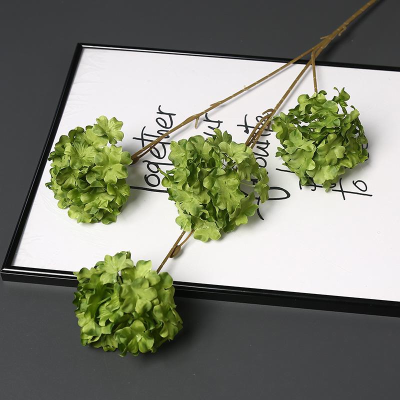 Vierhoofdige Sneeuwvlok Hortensia Kunstbloemstuk voor Bruiloften, Landschapsarchitectuur, Hotel Decoratie en Artistieke Displays.