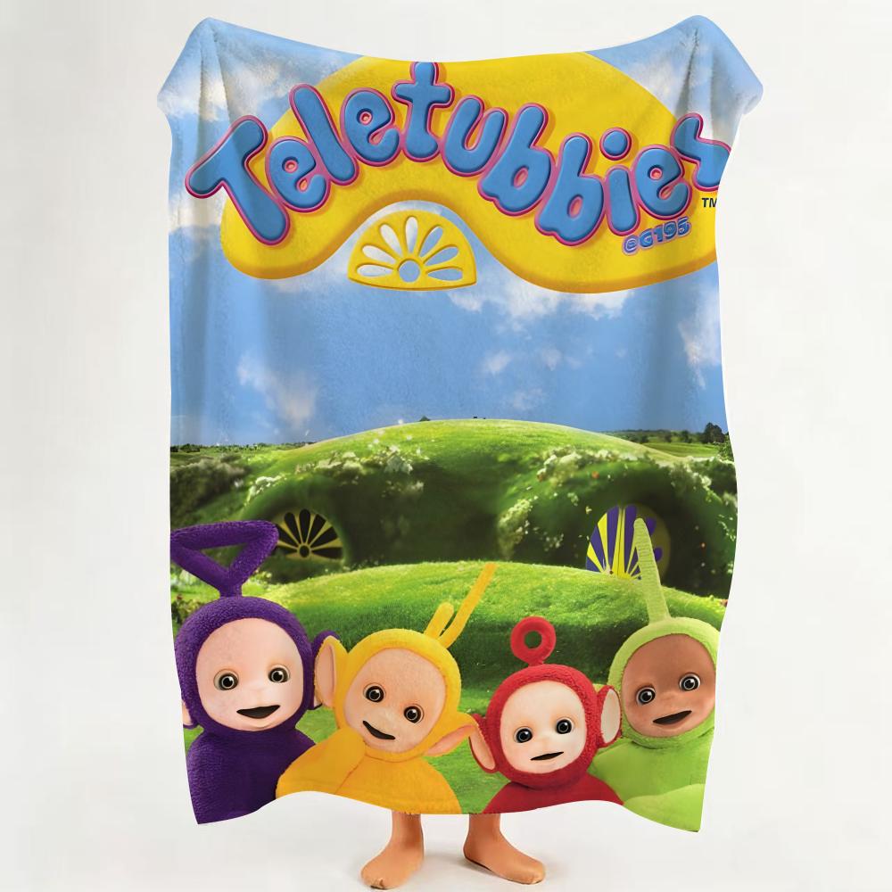 Cartoon T Teletubbies Flannel Blanket Suitable for Sofa Living Room Bedroom