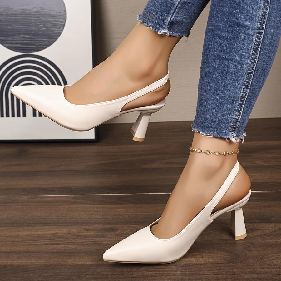 Women Pointed Toe High Heels Sandals New Casual Flip Flops Party Dress Heels Shoes Flowers Decoration Peep Toe Sandals